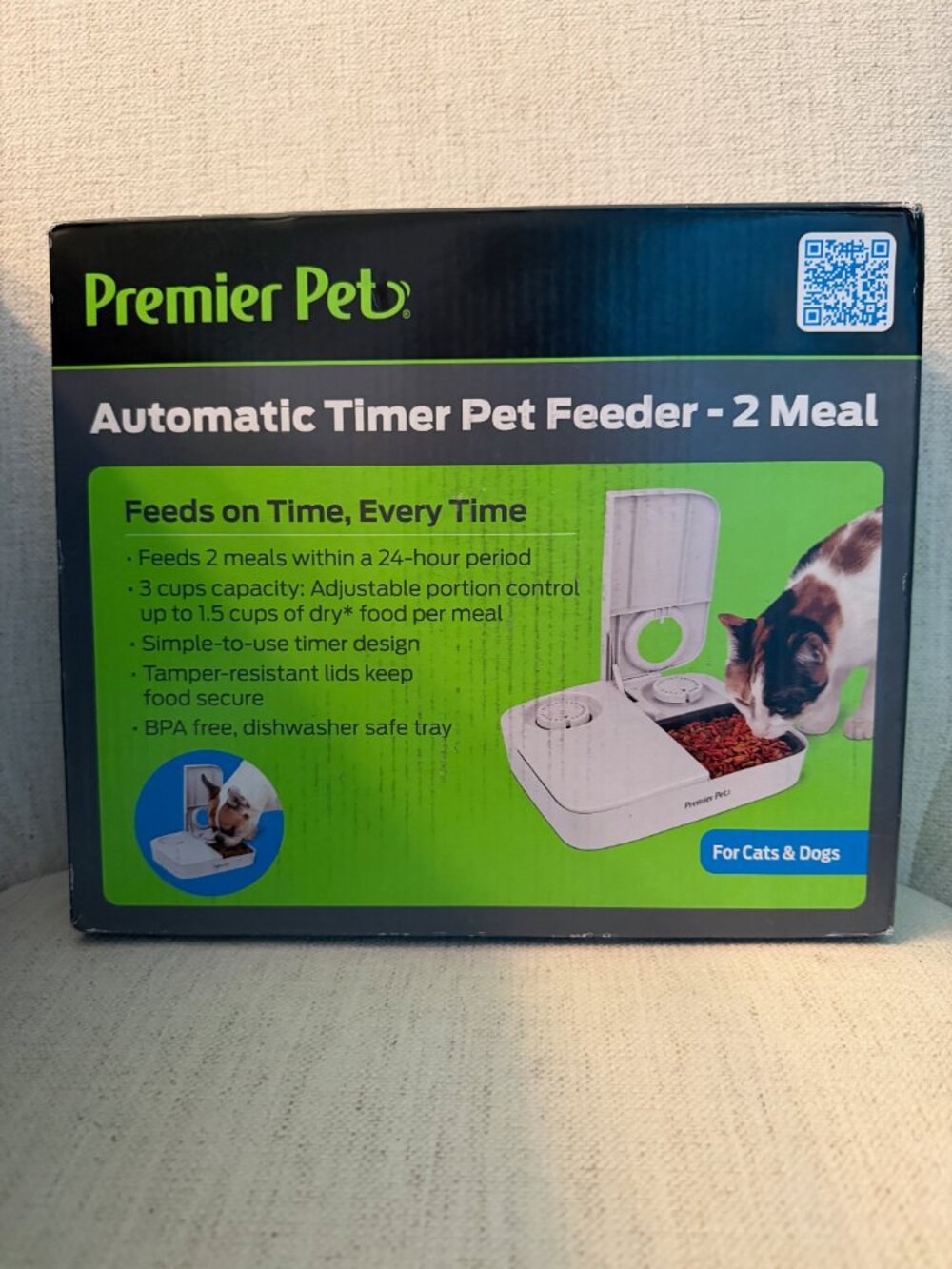 NIB Premier Pet Automatic Timer Pet Feeder - 2 Meals